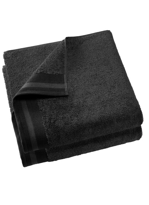 De Witte Lietaer Bath towel Contessa Black 70 x 140 cm Cotton 2 pieces