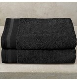 De Witte Lietaer Bath towel Contessa, Black - 70 x 140 cm - 2 pieces - Cotton