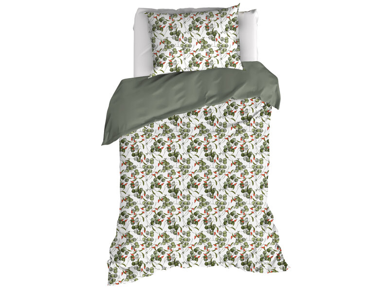 De Witte Lietaer Housse de couette Whisper, Douglas Fir - 140 x 200/220 - Percale de Coton