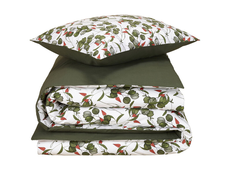 De Witte Lietaer Housse de couette Whisper, Douglas Fir - 140 x 200/220 - Percale de Coton