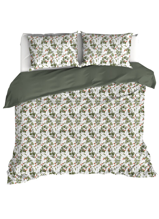 De Witte Lietaer Dekbedovertrek Whisper, Douglas Fir 200 x 200/220 cm Katoen Percal