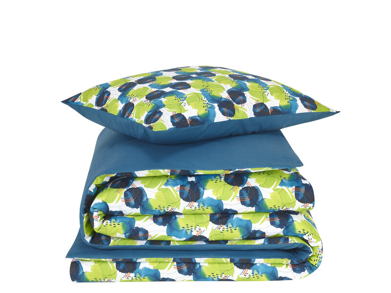 De Witte Lietaer Dekbedovertrek Whimsy, Blue Blizzard - 140 x 200/220 - Katoen Percal