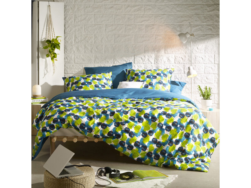 De Witte Lietaer Housse de couette Whimsy, Bleu Blizzard - 200 x 200/220 - Percale de Coton
