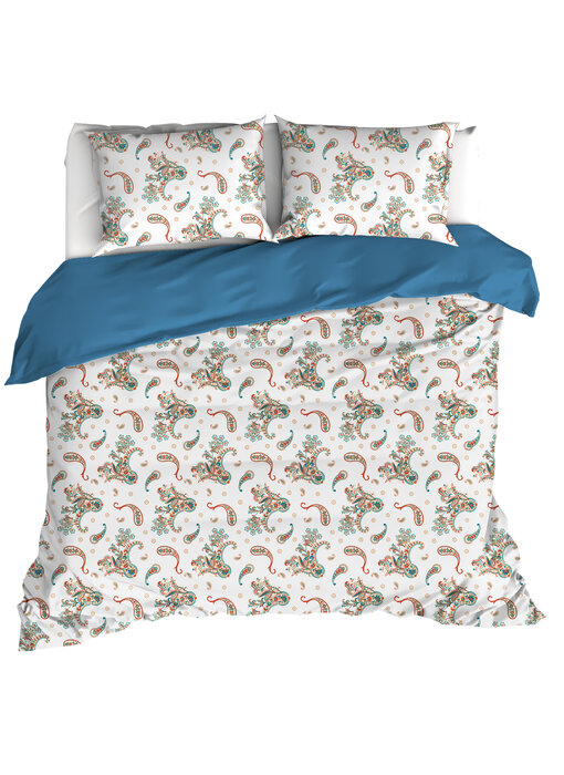 De Witte Lietaer Dekbedovertrek Sybil, Maroccan Blue 240 x 220 cm Katoen Percal