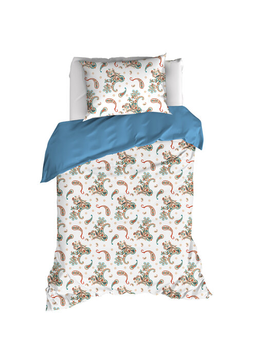 De Witte Lietaer Housse de couette Sybil, Moroccan Blue 140 x 200/220 cm Percale de Coton