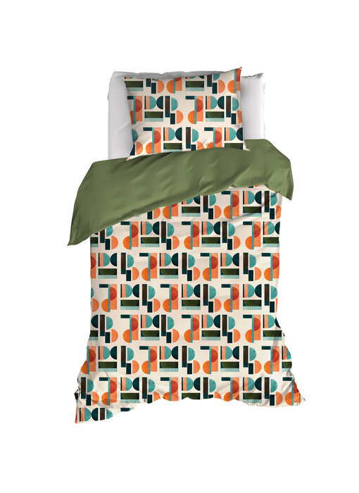 De Witte Lietaer Bettbezug Lisboa, Grenoble Green 140 x 200/220 cm Baumwollperkal