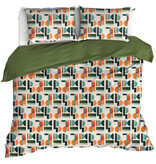 De Witte Lietaer Duvet cover Lisboa, Grenoble Green - 240 x 220 - Cotton Percale
