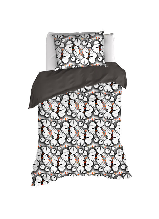 De Witte Lietaer Dekbedovertrek Lilypad, Black 140 x 200/220 cm Katoen Percal
