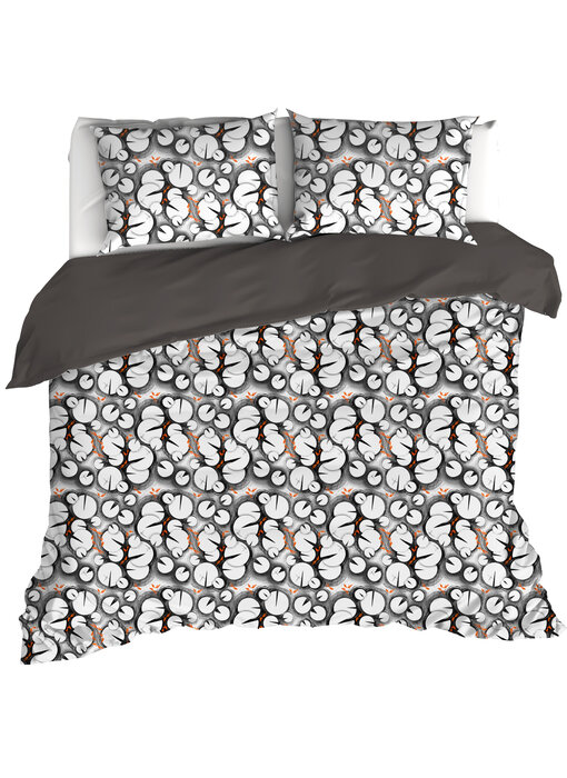 De Witte Lietaer Bettbezug Lilypad, Black 240 x 220 cm Baumwollperkal