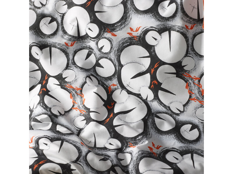 De Witte Lietaer Duvet cover Lilypad, Black - 260 x 240 - Cotton Percale