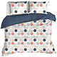 Housse de couette Hermès, Bleu Lyon 200 x 200/220 cm Percale de Coton