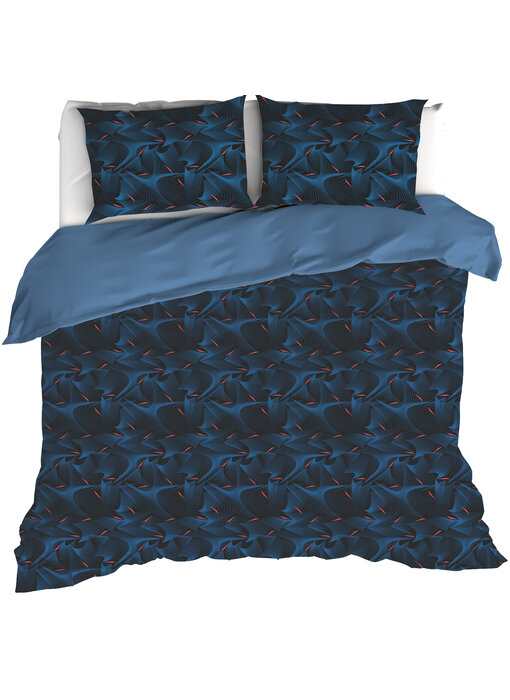 De Witte Lietaer Dekbedovertrek Cobra, Blue Fusion 200 x 200/220 cm Katoen Percal