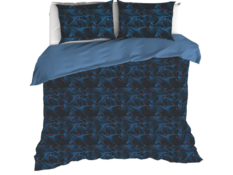 De Witte Lietaer Housse de couette Cobra, Bleu Fusion - 260 x 240 - Percale de coton