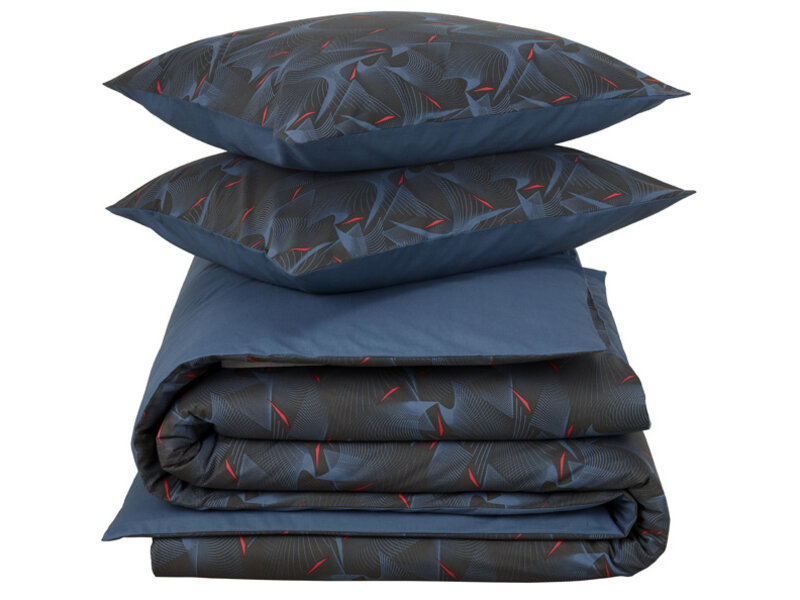 De Witte Lietaer Housse de couette Cobra, Bleu Fusion - 260 x 240 - Percale de coton