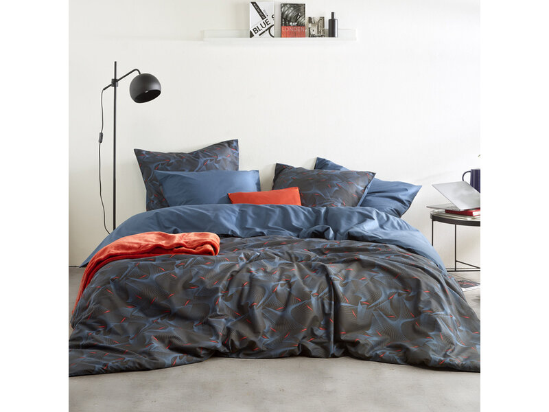 De Witte Lietaer Housse de couette Cobra, Bleu Fusion - 260 x 240 - Percale de coton