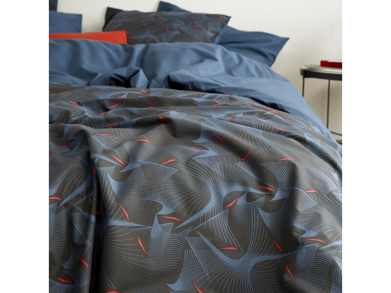 De Witte Lietaer Housse de couette Cobra, Bleu Fusion - 260 x 240 - Percale de coton