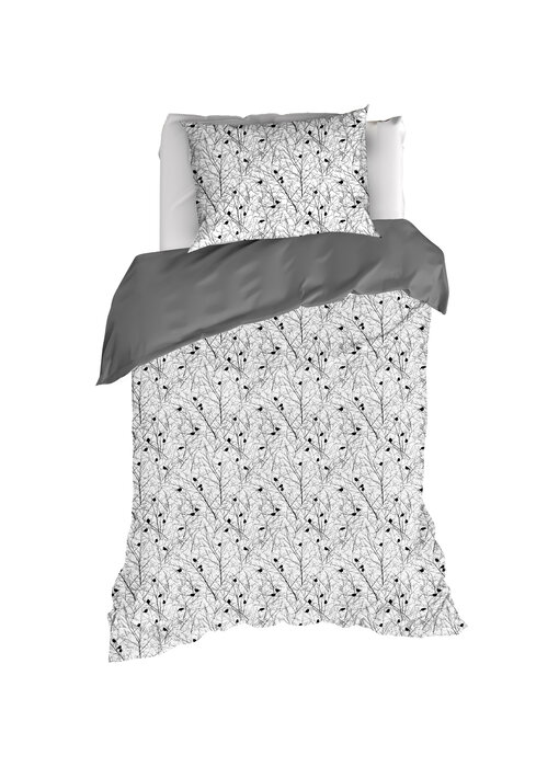 De Witte Lietaer Housse de couette Charlie, Black 140 x 200/220 cm Percale de Coton