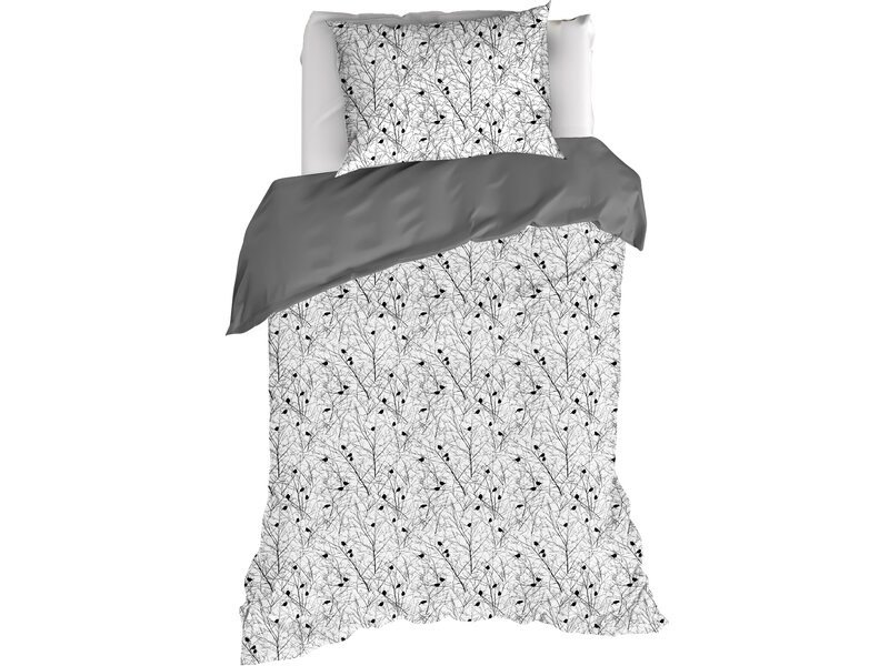 De Witte Lietaer Duvet cover Charlie, Black - 140 x 200/220 - Cotton Percale