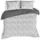 Duvet cover Charlie, Black 200 x 200/220 cm Cotton Percale