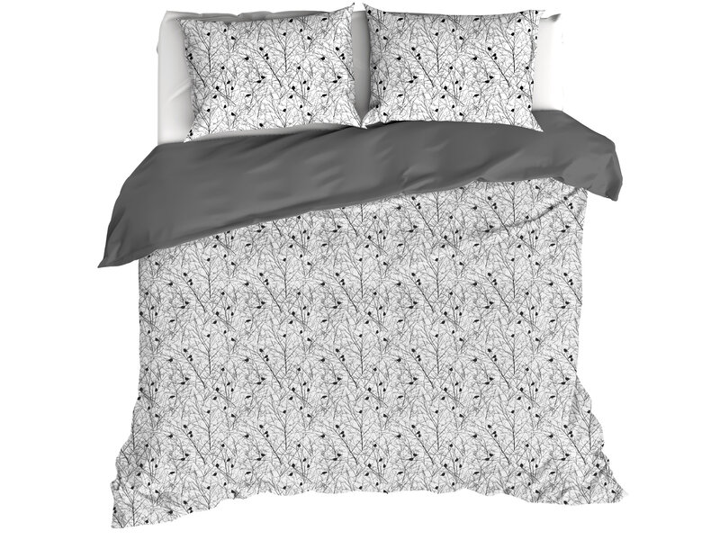 De Witte Lietaer Housse de couette Charlie, Black - 240 x 220 - Percale de coton