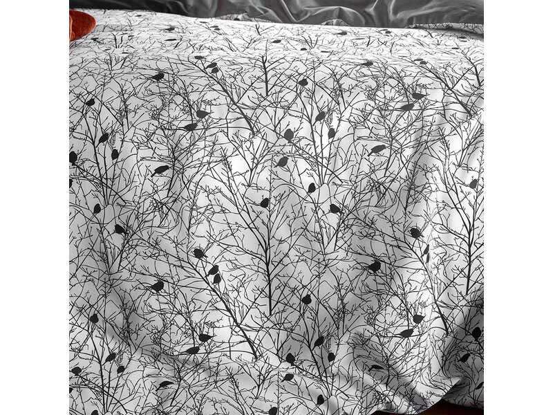 De Witte Lietaer Housse de couette Charlie, Black - 240 x 220 - Percale de coton