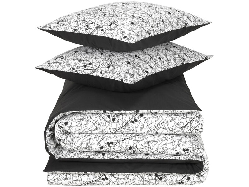 De Witte Lietaer Housse de couette Charlie, Black - 240 x 220 - Percale de coton