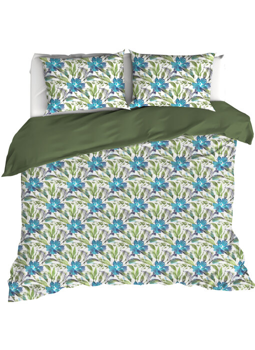 De Witte Lietaer Housse de couette Bellflower, Eden 200 x 200/220 cm Percale de Coton