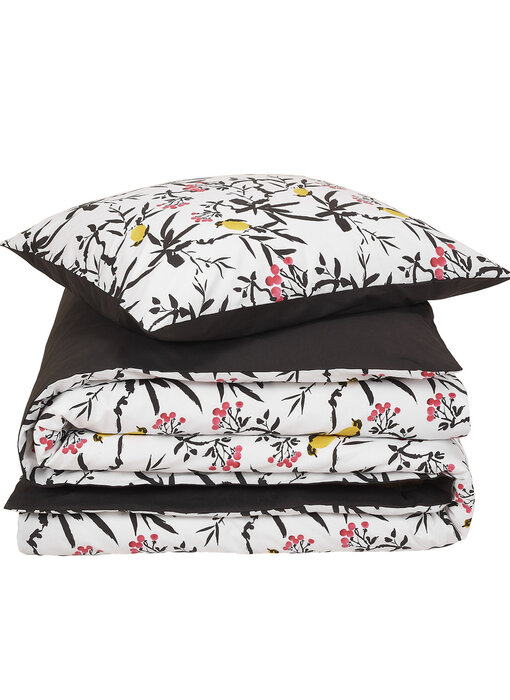 De Witte Lietaer Duvet cover Aiko, Black Stroke 140 x 200/220 cm Cotton Percale