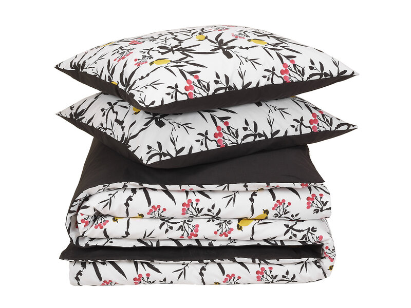 De Witte Lietaer Duvet cover Aiko, Black Stroke - 260 x 240 - Cotton Percale