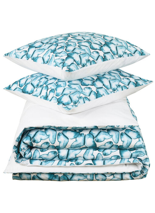 De Witte Lietaer Dekbedovertrek Acana, Pool Green 240 x 220 cm Katoen Percal