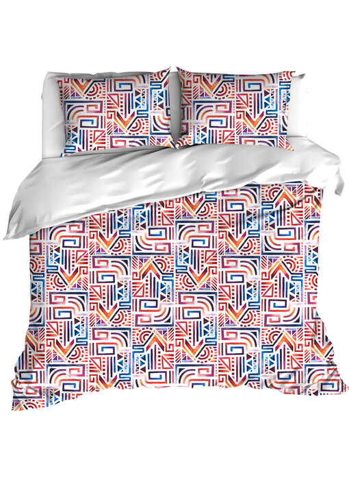 De Witte Lietaer Duvet cover Maya, Lychee 200 x 200/220 cm Cotton Percale