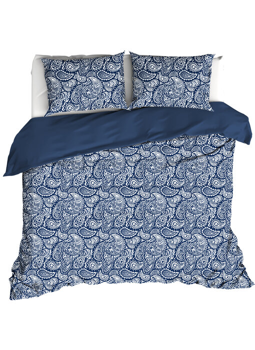 De Witte Lietaer Dekbedovertrek Igor, Royal Blue 200 x 200/220 cm Katoen Percal