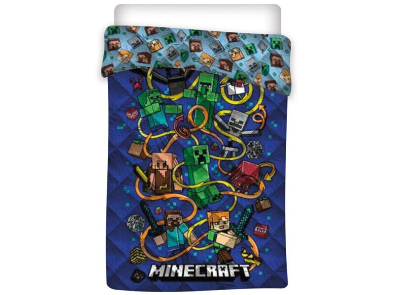 Minecraft Sprei Protector - Eenpersoons - 140 x 200 cm - Polyester