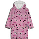 Hoodie-Fleecedecke, sonniger Erwachsener (Einheitsgröße), Polyester