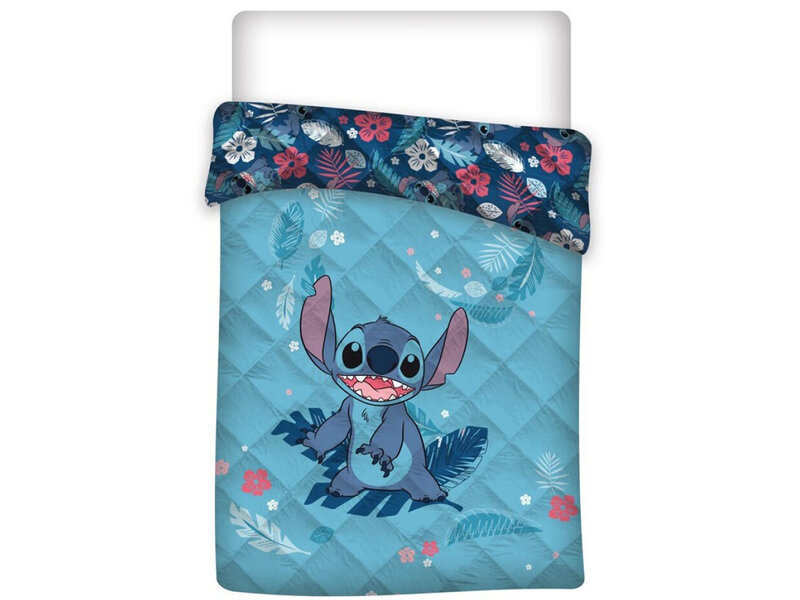 Disney Lilo & Stitch Bedspread Flowers - Single - 140 x 200 cm - Polyester