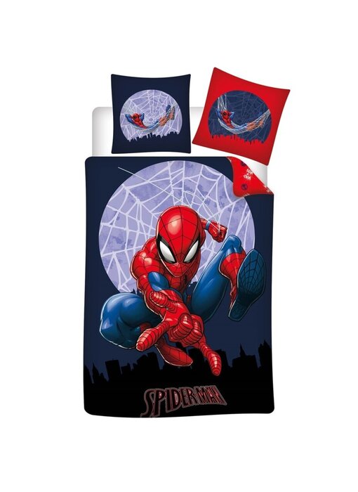 SpiderMan Housse de couette Moon 140 x 200 / 65 x 65 cm Polycoton