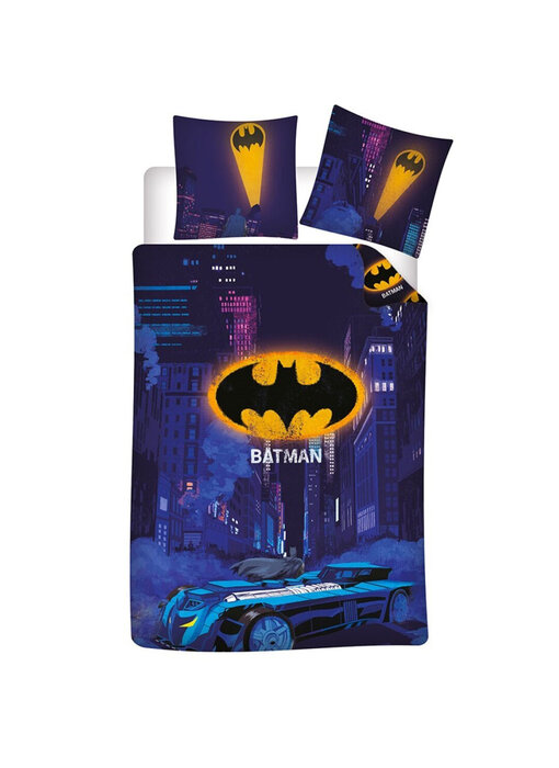 Batman Housse de couette Batmobile 140 x 200 / 65 x 65 cm Polycoton