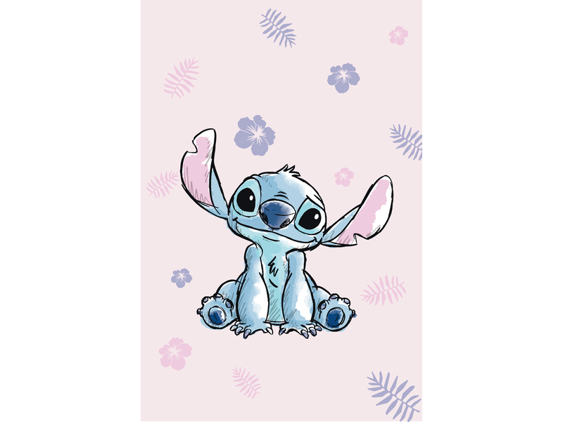 Disney Lilo & Stitch Fleece deken, Tropical Flower - 100 x 150 cm - Polyester
