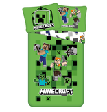 Minecraft Housse de couette, Out of the Box - 140 x 200 + 70 x 90 cm - Polyester