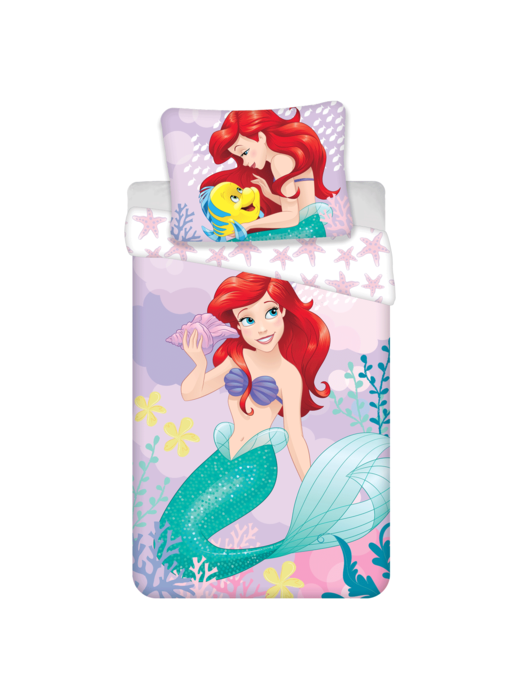 Disney De Kleine Zeemeermin Housse de couette Sea Life 140 x 200 cm + 70 x 90 cm Coton
