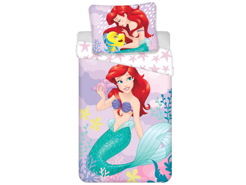 Disney Kleine Zeemeermin Bettbezug, Sea Life – 140 x 200 + 70 x 90 cm – Baumwolle