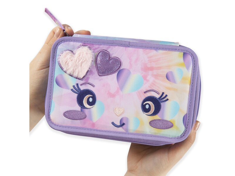 Mofu Mofu Trousse remplie, Lapin (3 fermetures éclair) - 20 x 13 x 7 cm - Polyester