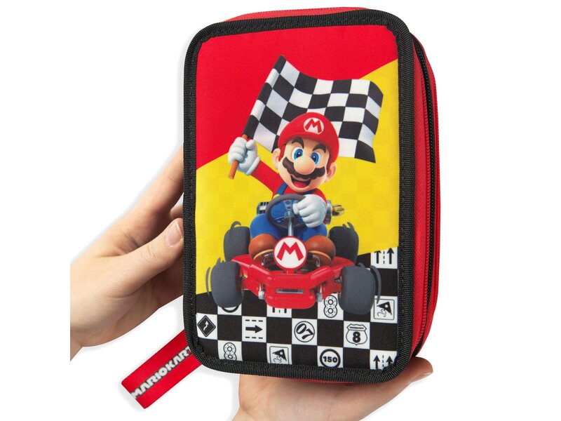 MARIOKART Gevuld Etui, Racecar (3 ritsen) - 20 x 13 x 7 cm - Polyester