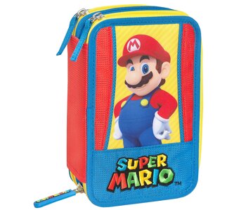 Super Mario Filled Pouch, Wahoo (3 zippers) 20 x 13 x 7 cm Polyester