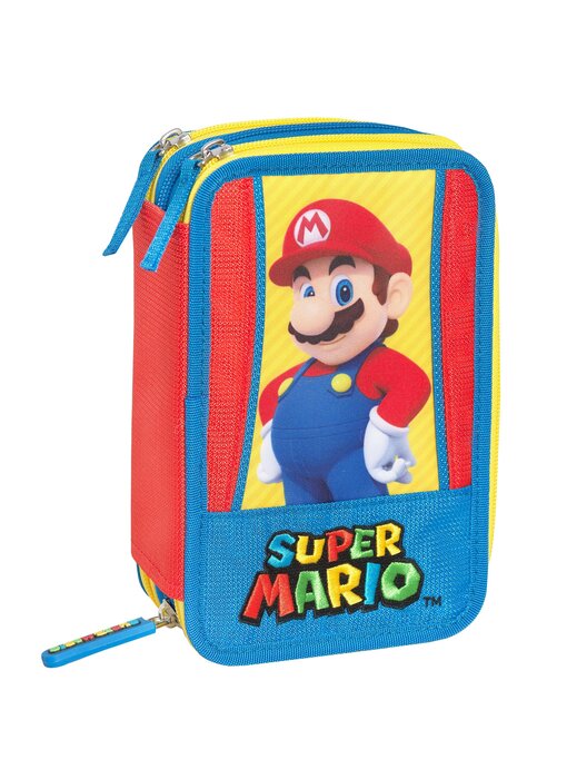 Super Mario Filled Pouch, Wahoo (3 zippers) 20 x 13 x 7 cm Polyester