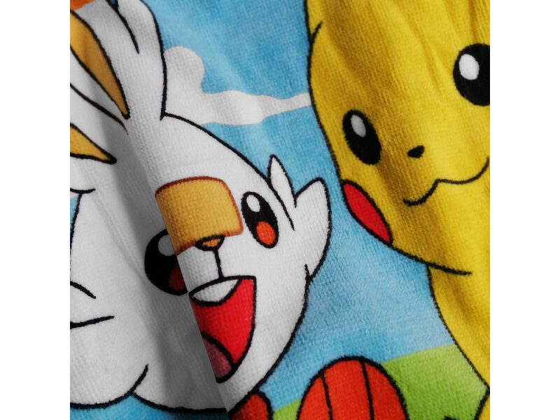 Pokémon Poncho / Badeumhang, Gras – 60 x 120 cm – Baumwolle