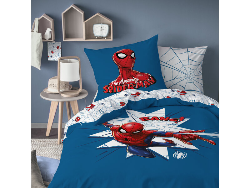 SpiderMan Bettbezug, Jumping – 140 x 200 cm – Baumwolle