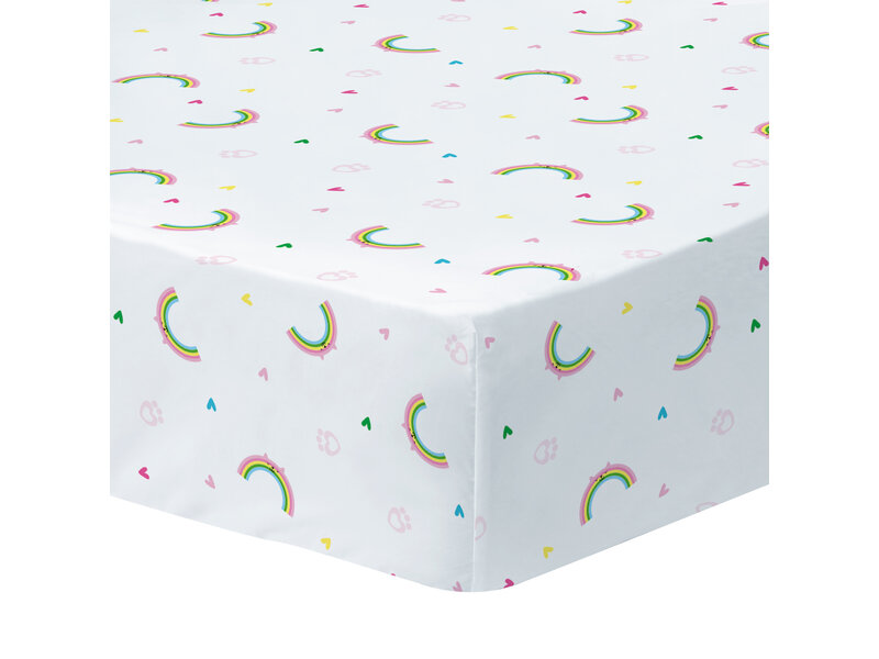 Gabby's poppenhuis Fitted sheet Garden - Single - 90 x 190/200 cm - Cotton