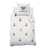 Matt & Rose Bettbezug, Teddybär – Einzelbett – 140 x 200 + 63 x 63 cm – Baumwolle
