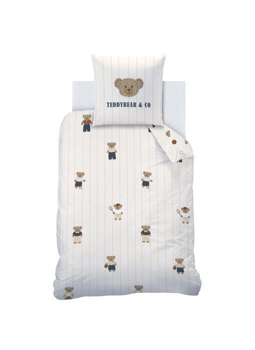 Matt & Rose Duvet cover Teddy Bear 140 x 200 + 63 x 63 cm Cotton